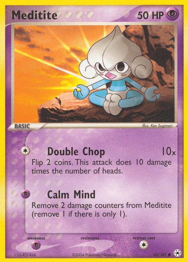 Meditite - 65/101 — Hidden Legends Pokémon TCG card by Ken Sugimori