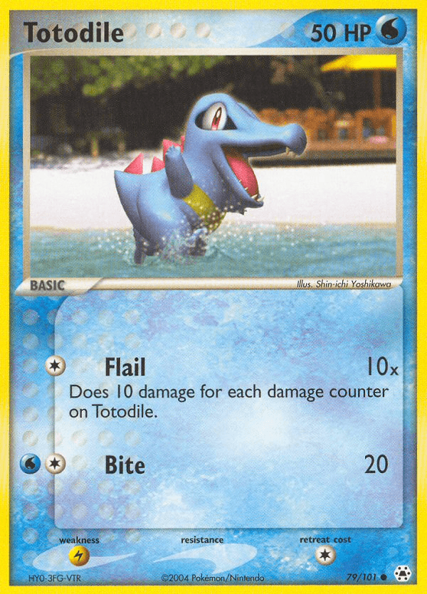 Totodile — Hidden Legends Pokémon TCG card by Shin-ichi Yoshikawa