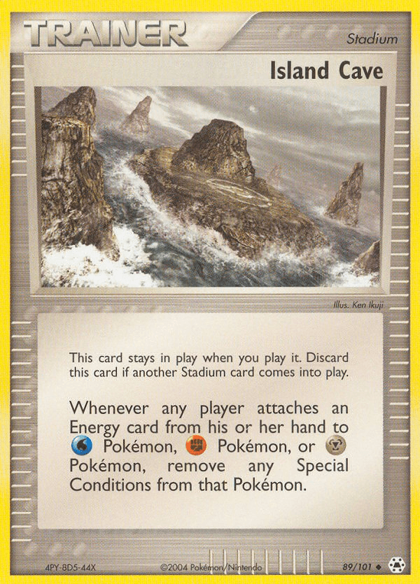 Island Cave — Hidden Legends Pokémon TCG card by Ken Ikuji