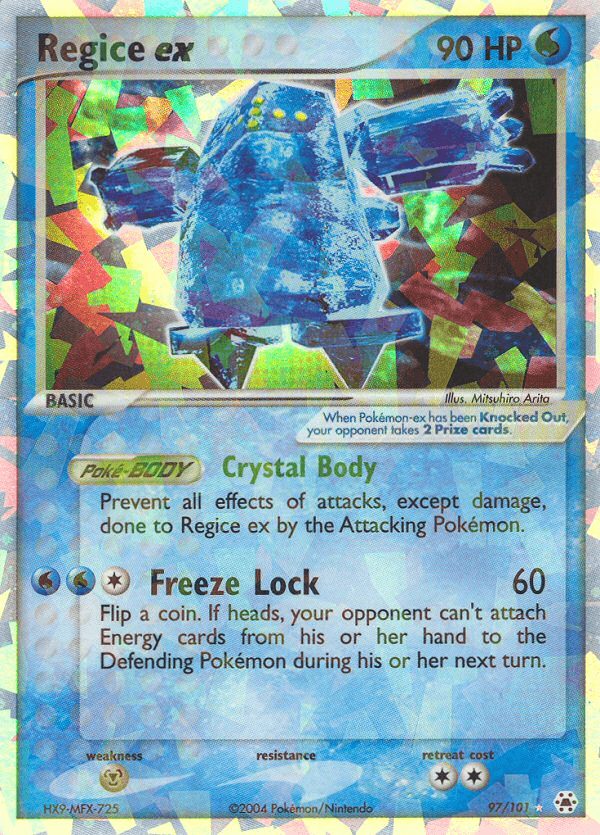 Regice ex — Pokémon TCG card