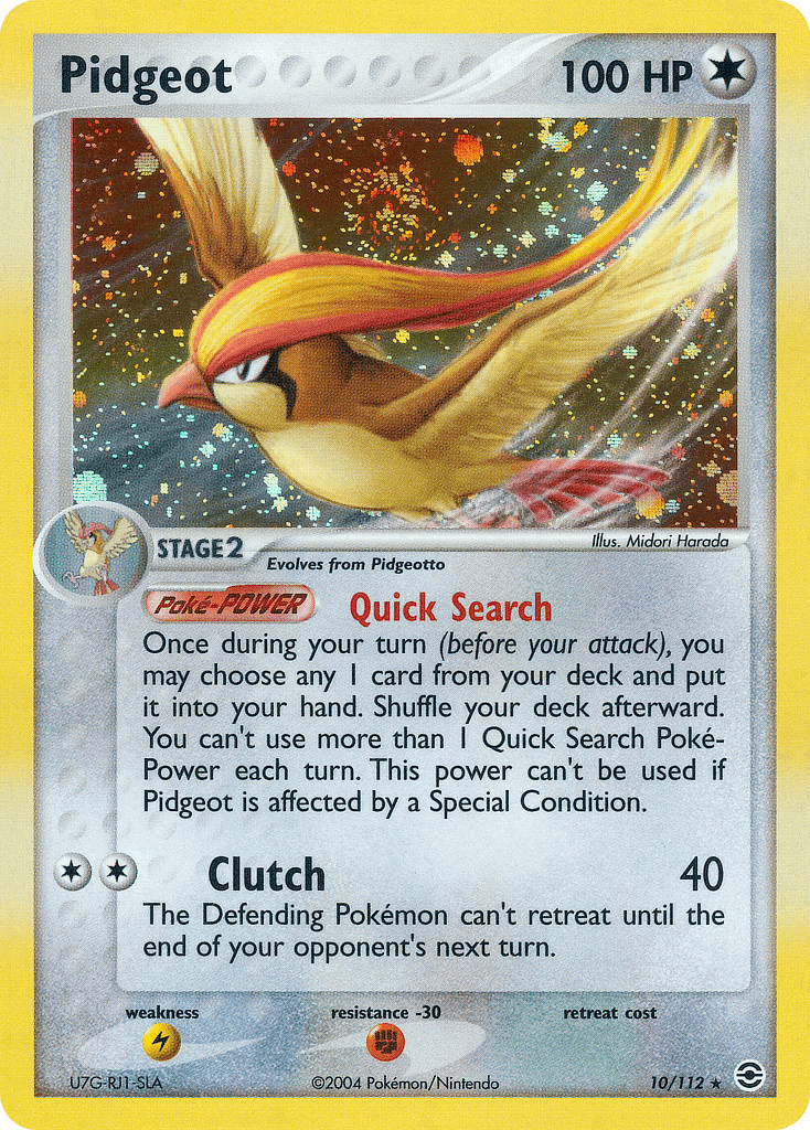 Pidgeot — FireRed & LeafGreen Pokémon TCG card by Midori Harada