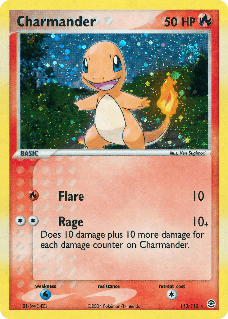 Charmander - 113/112 — FireRed & LeafGreen Pokémon TCG card by Ken Sugimori