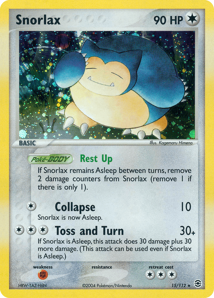 Snorlax — FireRed & LeafGreen Pokémon TCG card by Kagemaru Himeno