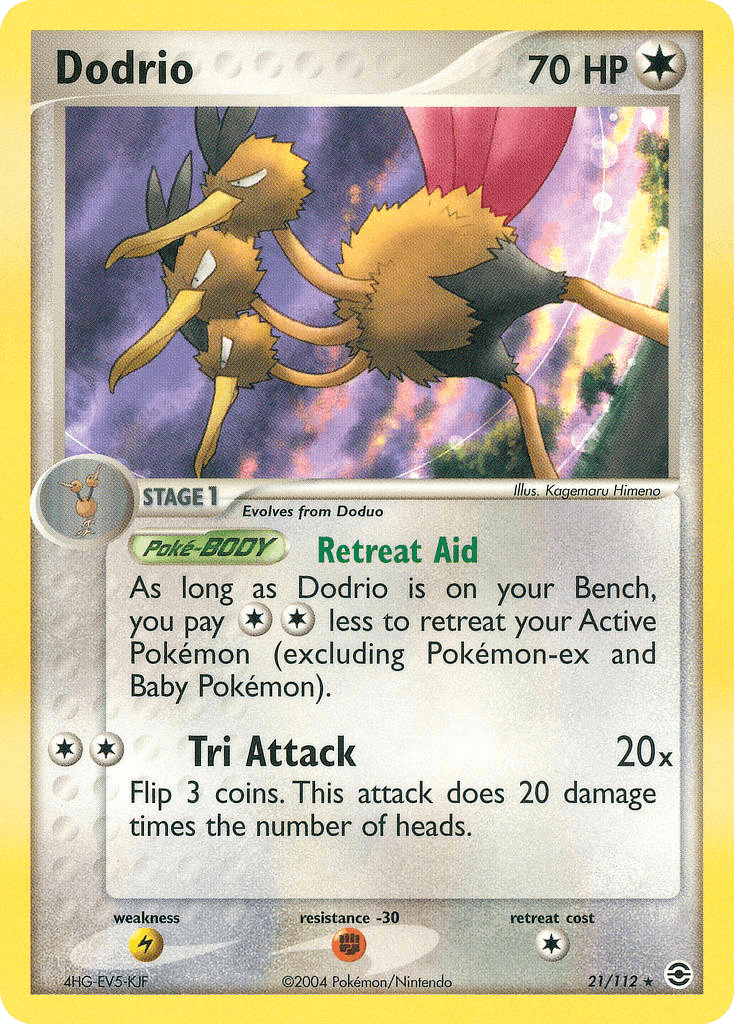 Dodrio — FireRed & LeafGreen Pokémon TCG card by Kagemaru Himeno