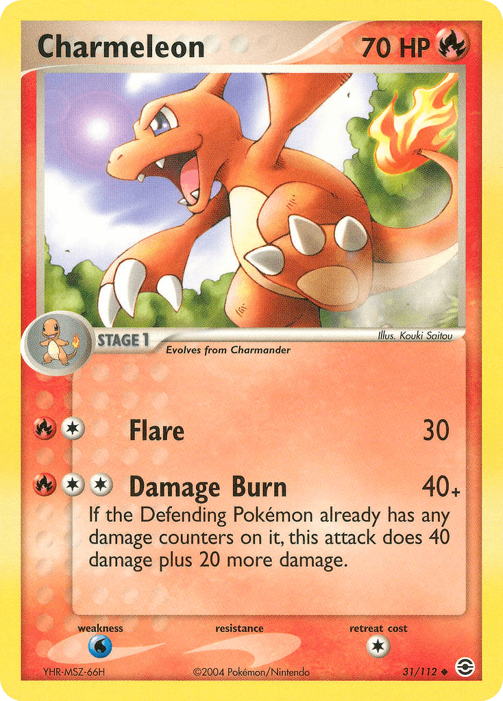 Charmeleon — FireRed & LeafGreen Pokémon TCG card by Kouki Saitou