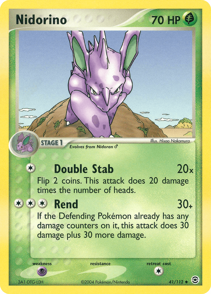 Nidorino — FireRed & LeafGreen Pokémon TCG card by Hisao Nakamura