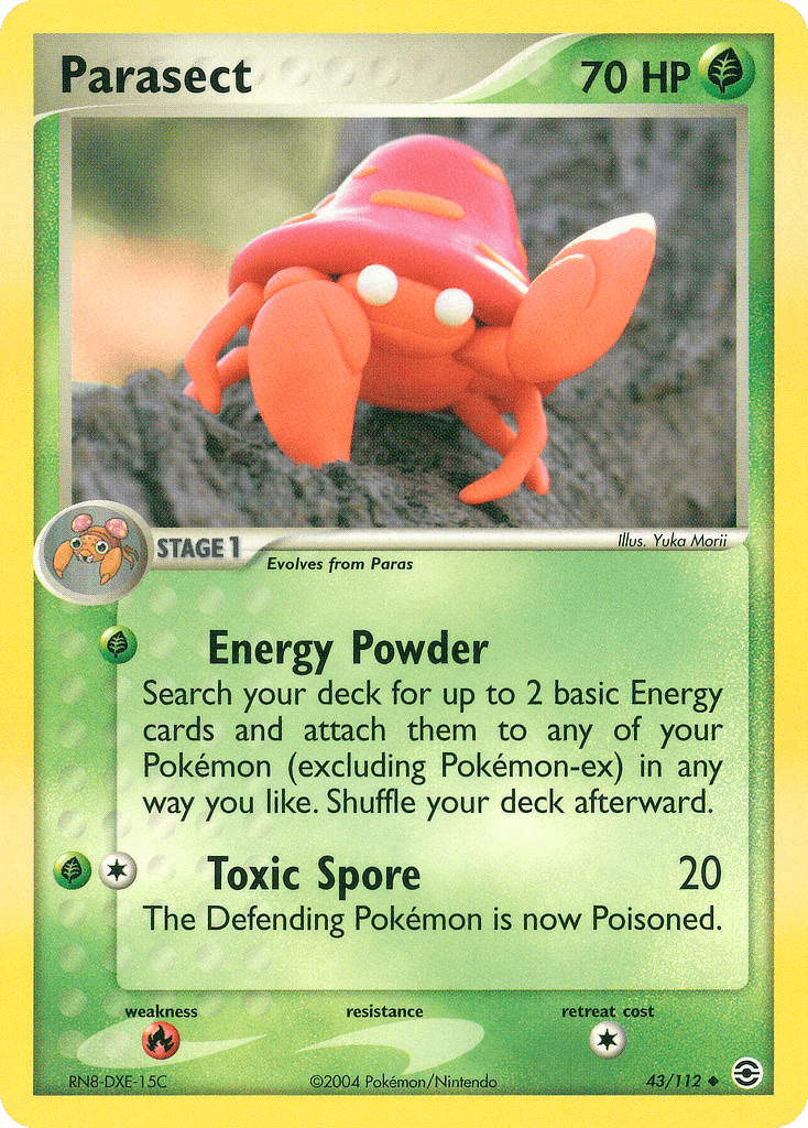 Parasect — FireRed & LeafGreen Pokémon TCG card by Yuka Morii