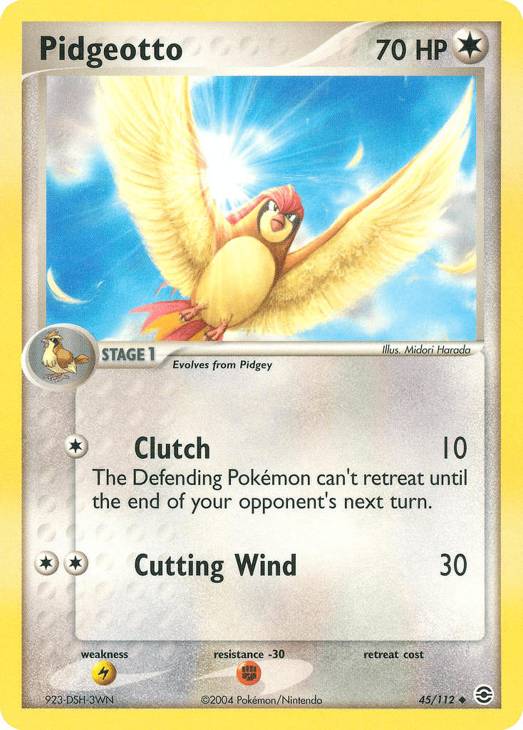 Pidgeotto — FireRed & LeafGreen Pokémon TCG card by Midori Harada
