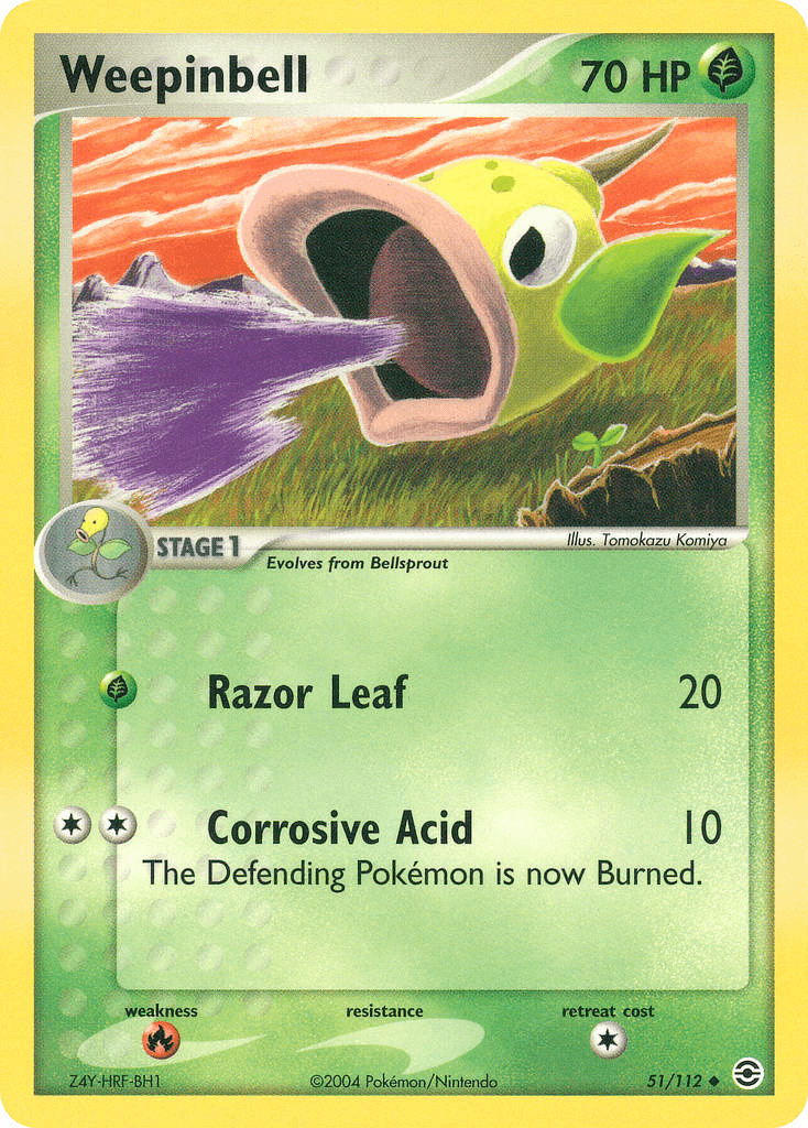 Weepinbell — FireRed & LeafGreen Pokémon TCG card by Tomokazu Komiya