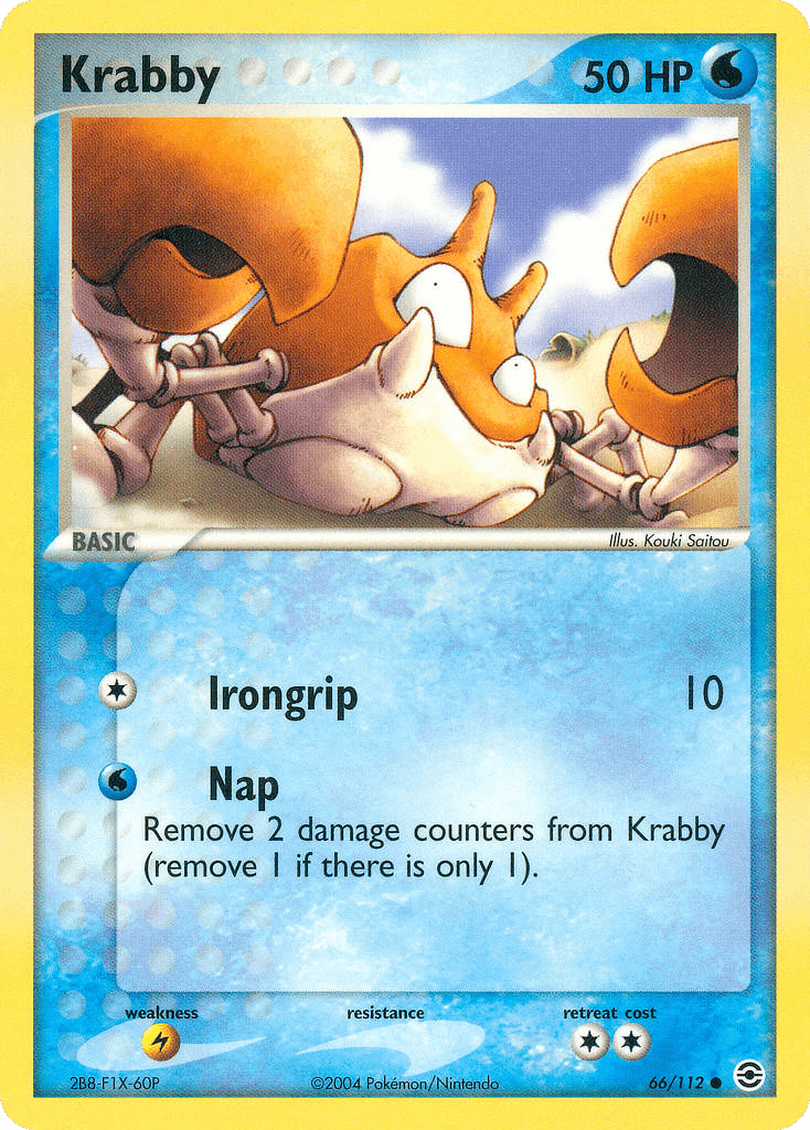 Krabby — FireRed & LeafGreen Pokémon TCG card by Kouki Saitou