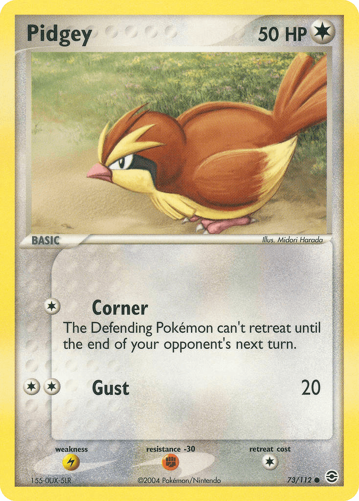 Pidgey — FireRed & LeafGreen Pokémon TCG card by Midori Harada