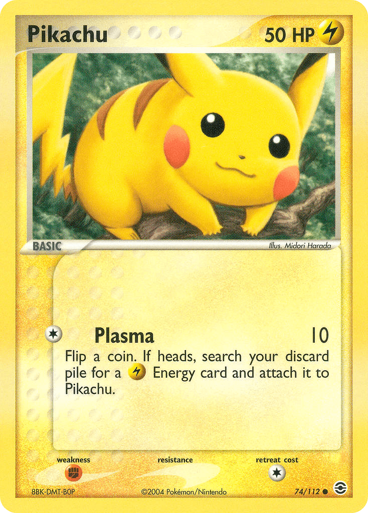 Pikachu — FireRed & LeafGreen Pokémon TCG card by Midori Harada
