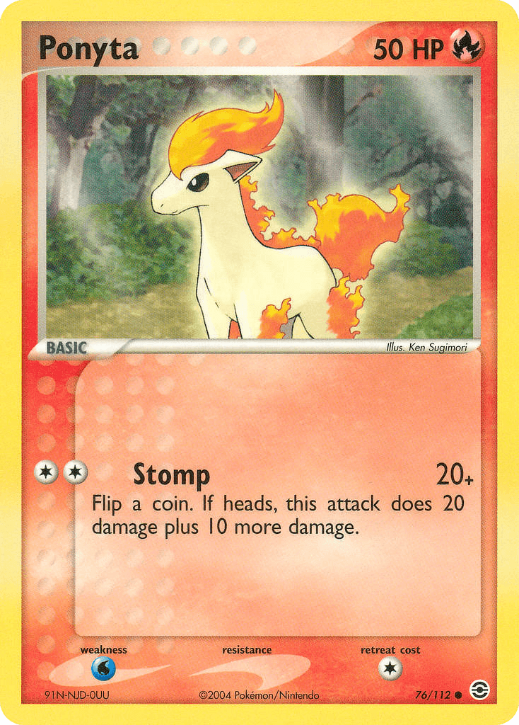 Ponyta — FireRed & LeafGreen Pokémon TCG card by Ken Sugimori