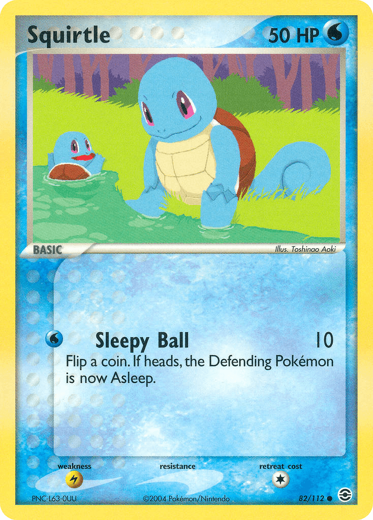 Squirtle - 082/112 — FireRed & LeafGreen Pokémon TCG card by Toshinao Aoki