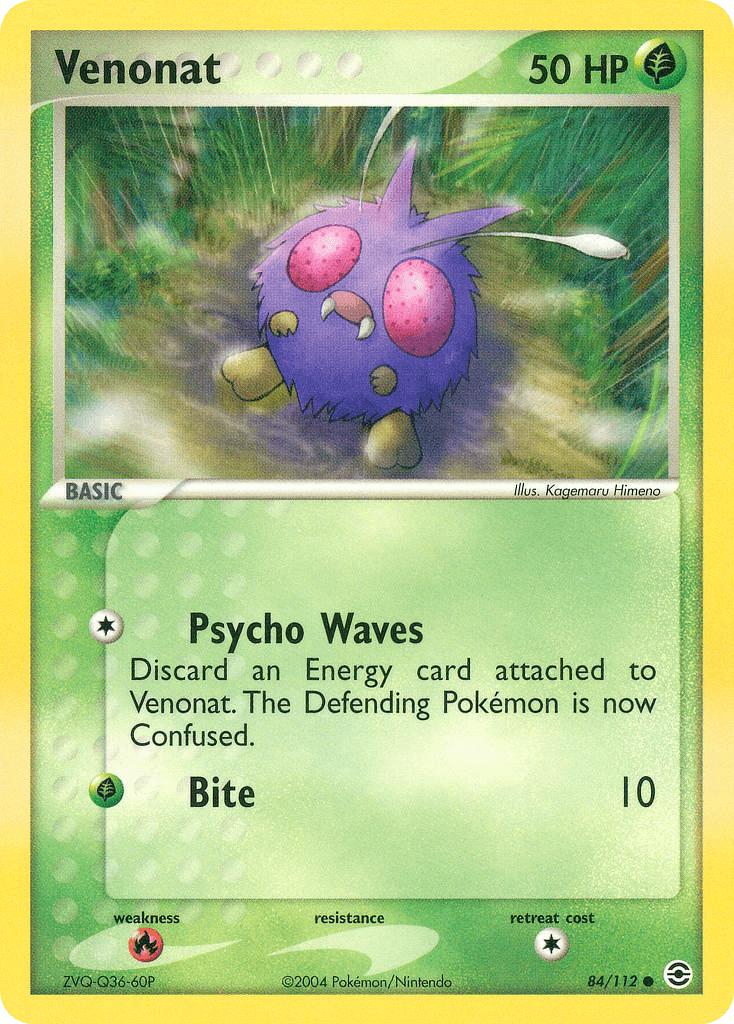Venonat — FireRed & LeafGreen Pokémon TCG card by Kagemaru Himeno