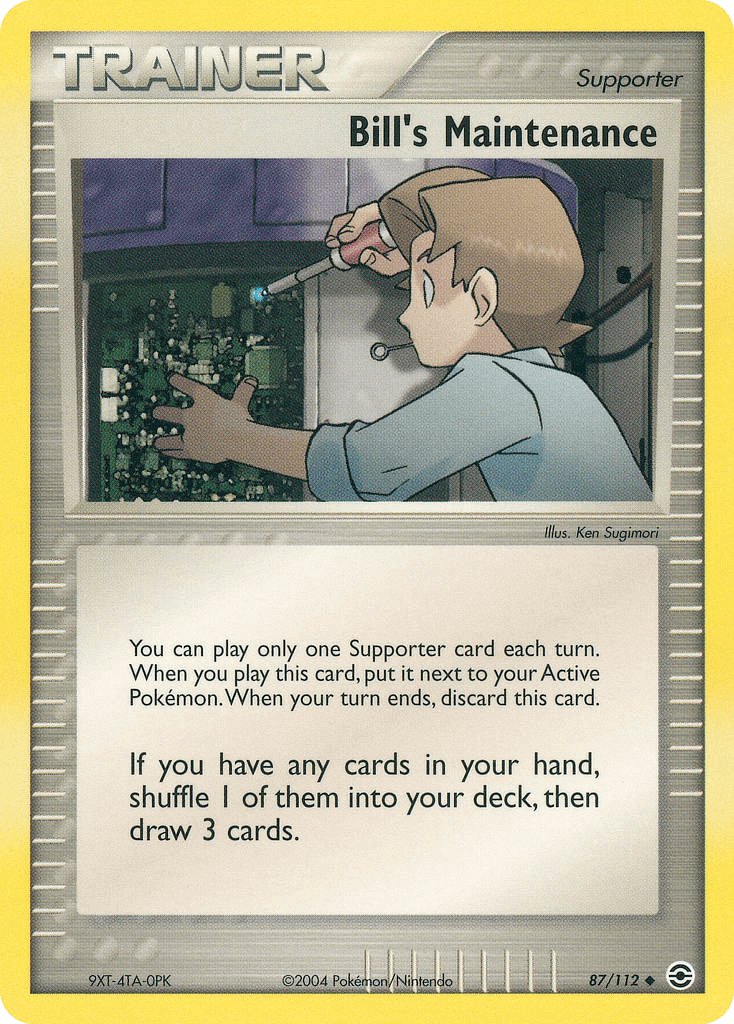 Bill's Maintenance — FireRed & LeafGreen Pokémon TCG card by Ken Sugimori