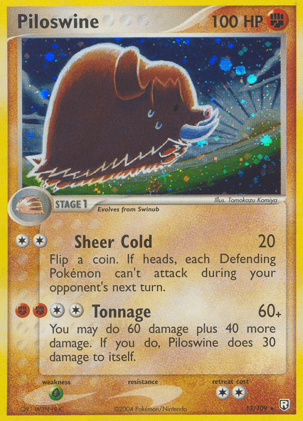 Piloswine — Team Rocket Returns Pokémon TCG card by Tomokazu Komiya