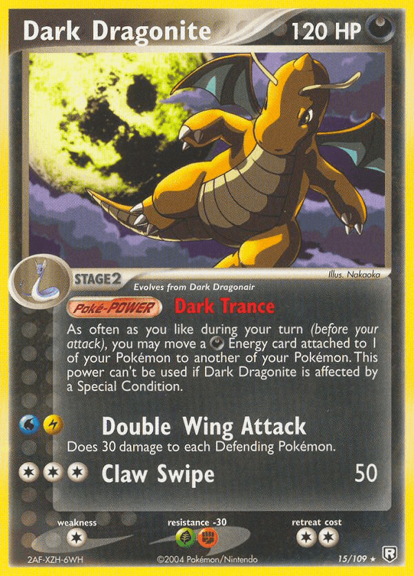 Dark Dragonite — Team Rocket Returns Pokémon TCG card by Nakaoka
