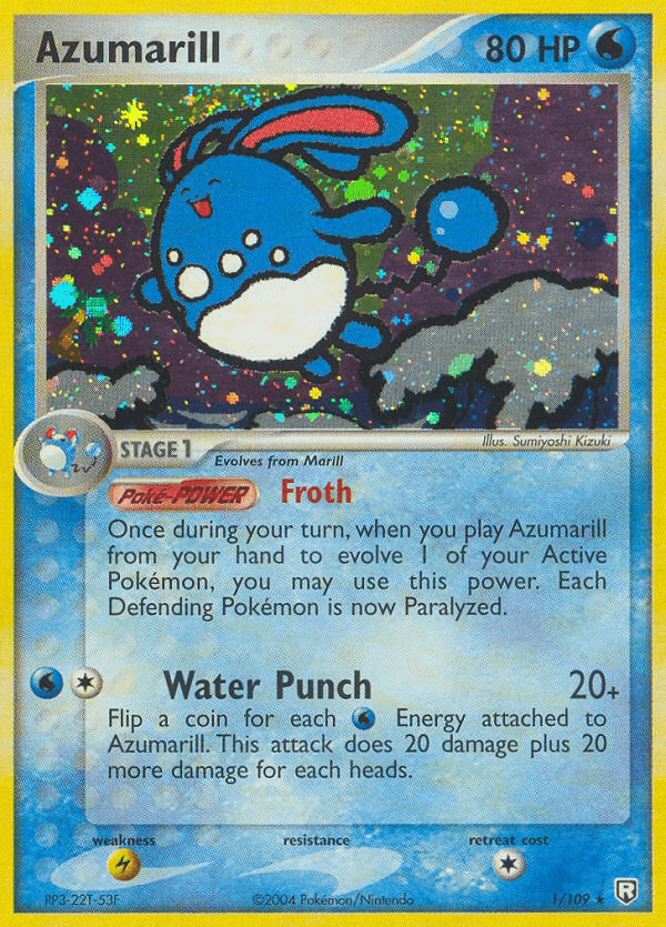 Azumarill — Team Rocket Returns Pokémon TCG card by Sumiyoshi Kizuki