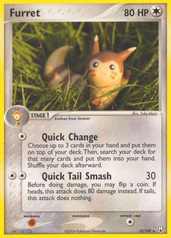 Furret — Team Rocket Returns Pokémon TCG card by Yuka Morii