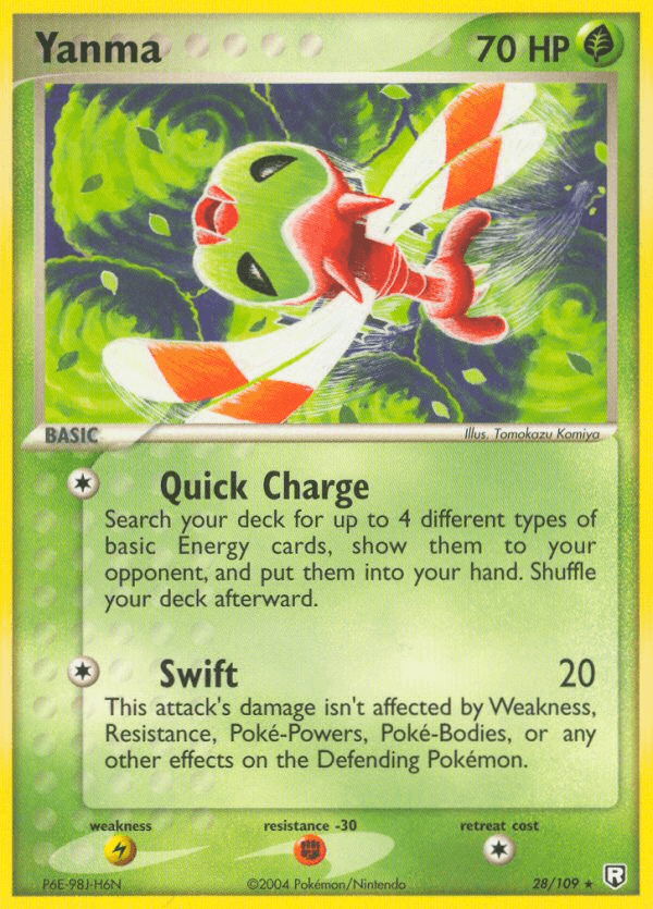 Yanma — Team Rocket Returns Pokémon TCG card by Tomokazu Komiya