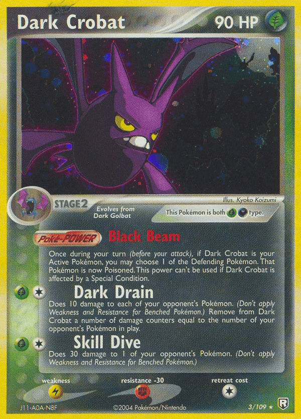 Dark Crobat — Team Rocket Returns Pokémon TCG card by Kyoko Koizumi