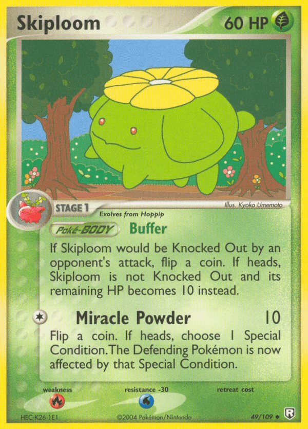Skiploom — Neo Genesis Pokémon TCG card by Kyoko Umemoto
