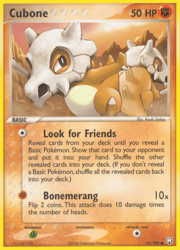 Cubone — Team Rocket Returns Pokémon TCG card by Kouki Saitou
