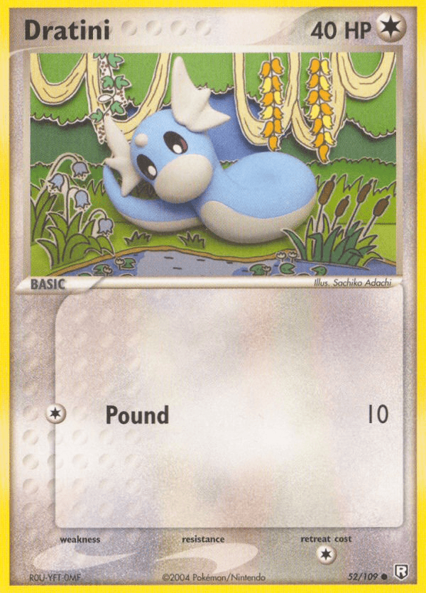 Dratini - 052/109 — Team Rocket Returns Pokémon TCG card by Sachiko Adachi