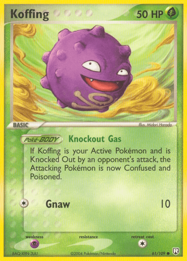 Koffing — Team Rocket Returns Pokémon TCG card by Midori Harada