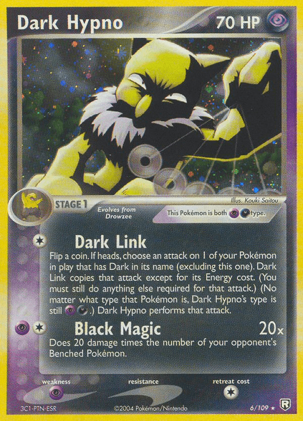 Dark Hypno — Team Rocket Returns Pokémon TCG card by Kouki Saitou