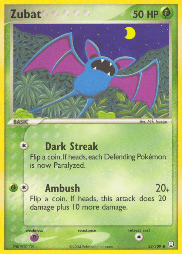Zubat — Team Rocket Returns Pokémon TCG card by Miki Tanaka