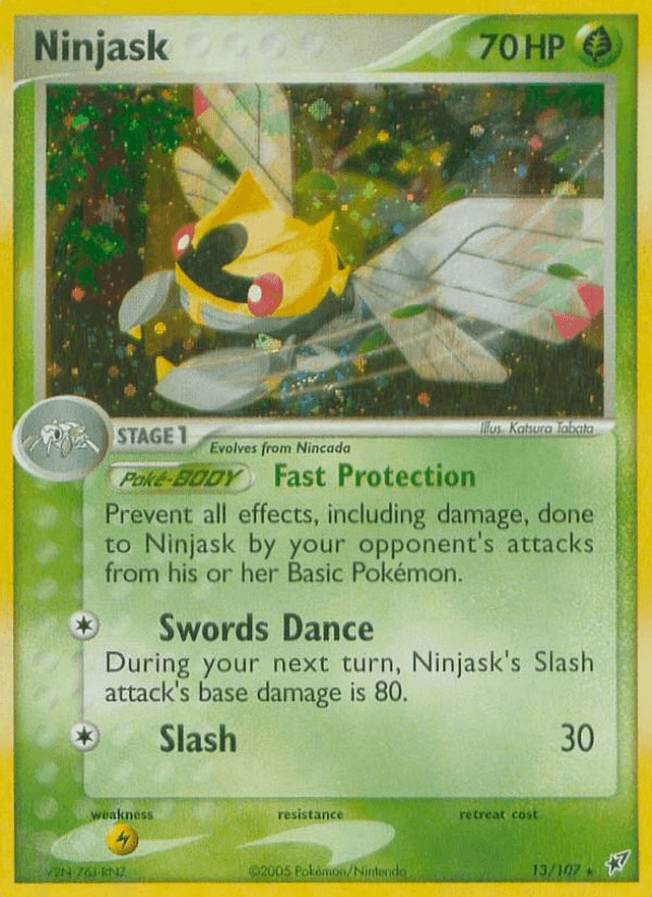 Ninjask — Deoxys Pokémon TCG card by Katsura Tabata