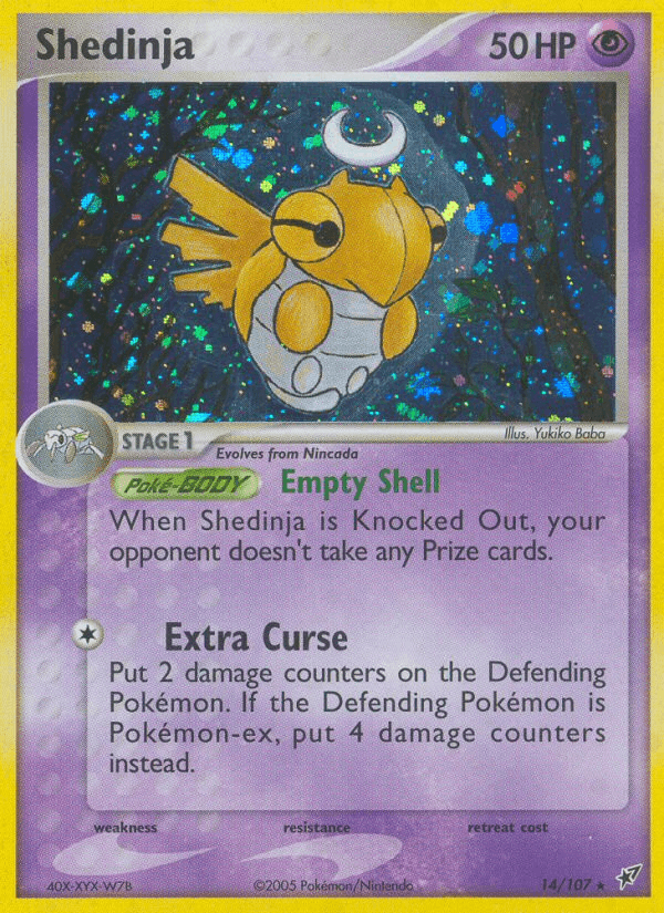 Shedinja — Deoxys Pokémon TCG card by Yukiko Baba