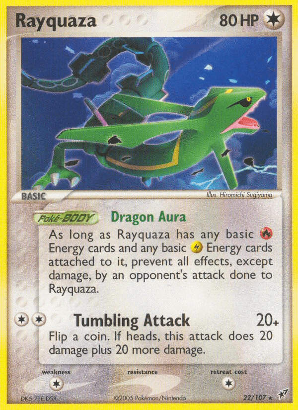 Rayquaza — Deoxys Pokémon TCG card by Hiromichi Sugiyama