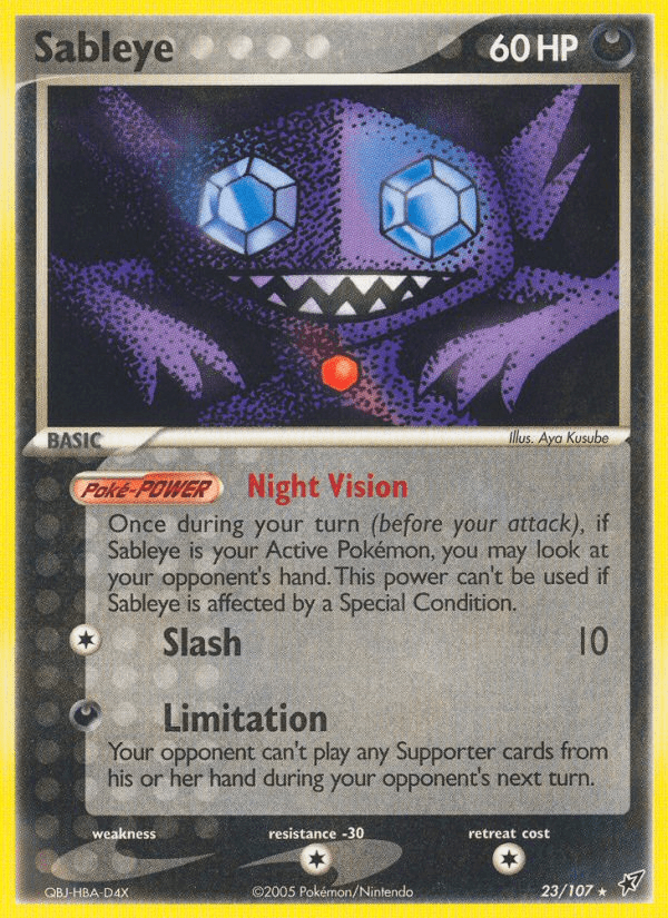 Sableye — Deoxys Pokémon TCG card by Aya Kusube