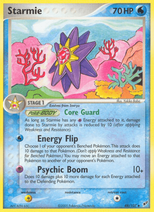 Starmie — Deoxys Pokémon TCG card by Yukiko Baba