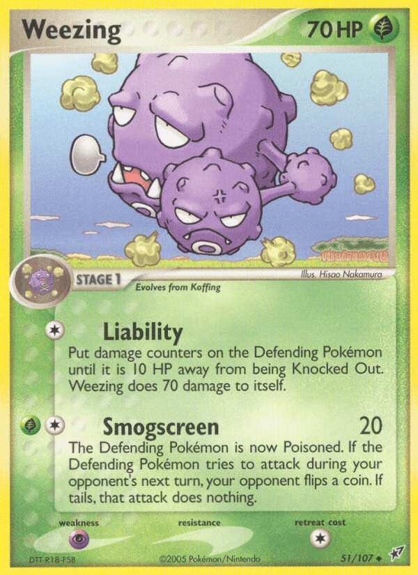 Weezing — Deoxys Pokémon TCG card by Hisao Nakamura
