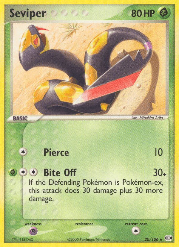 Seviper — Emerald Pokémon TCG card by Mitsuhiro Arita
