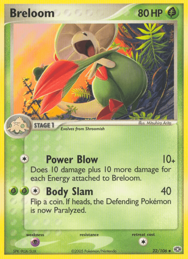 Breloom — Emerald Pokémon TCG card by Mitsuhiro Arita