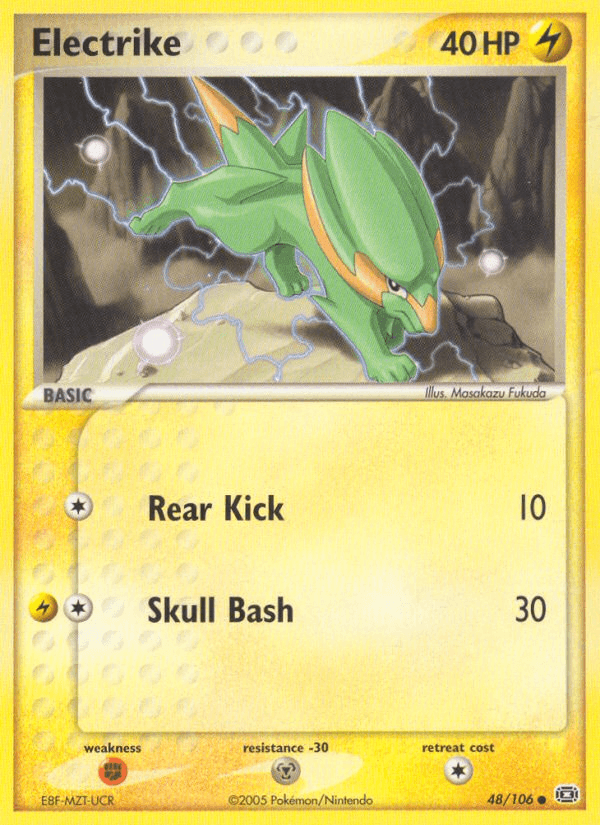 Electrike - 048/106 — Emerald Pokémon TCG card by Masakazu Fukuda
