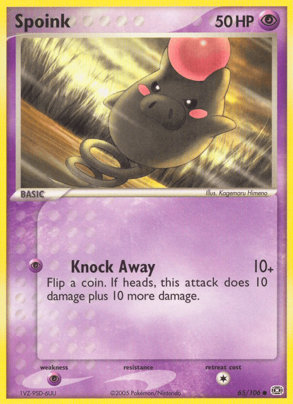 Spoink - 065/106 — Emerald Pokémon TCG card by Kagemaru Himeno