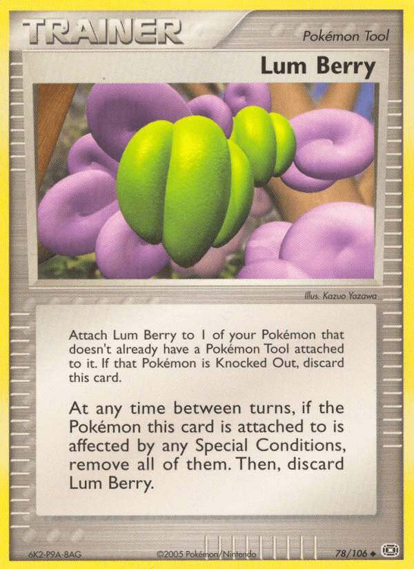 Lum Berry — Emerald Pokémon TCG card by Kazuo Yazawa