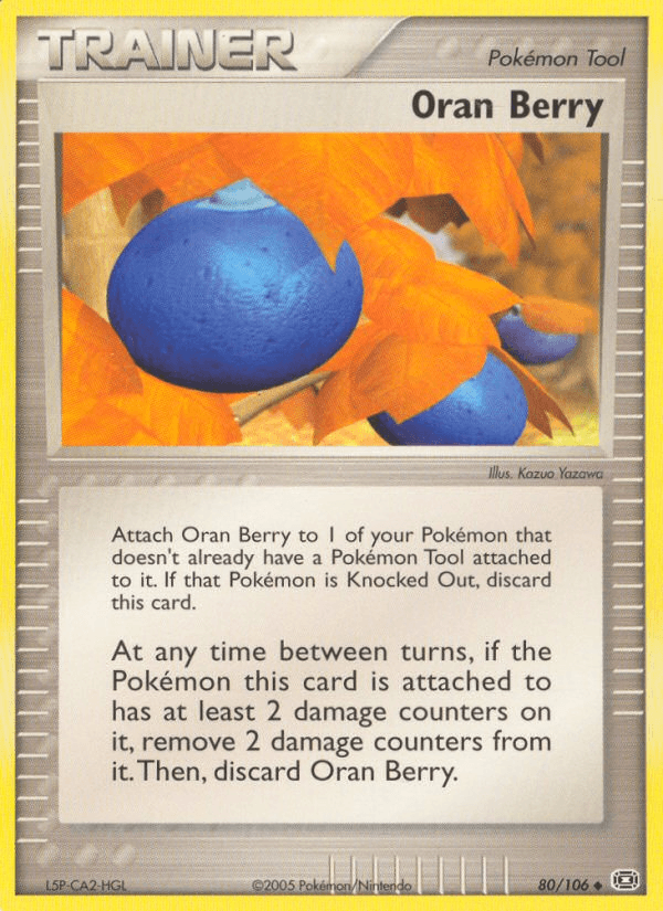 Oran Berry — Emerald Pokémon TCG card by Kazuo Yazawa