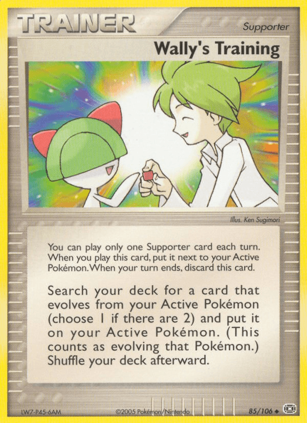 Wally's Training — Emerald Pokémon TCG card by Ken Sugimori