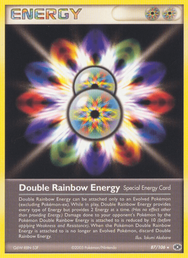 Double Rainbow Energy — Emerald Pokémon TCG card by Takumi Akabane
