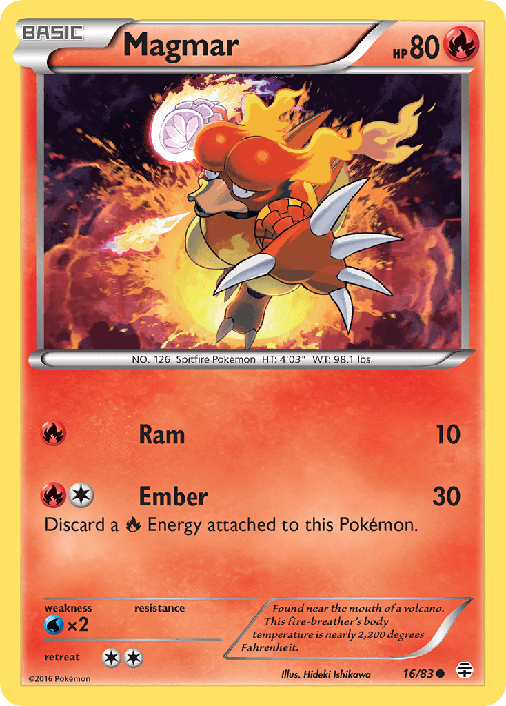 Magmar — Generations Pokémon TCG card by Hideki Ishikawa