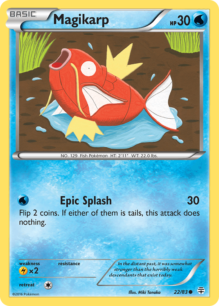 Magikarp — Generations Pokémon TCG card by Miki Tanaka