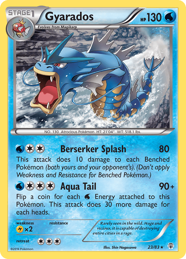 Gyarados — Generations Pokémon TCG card by Shin Nagasawa