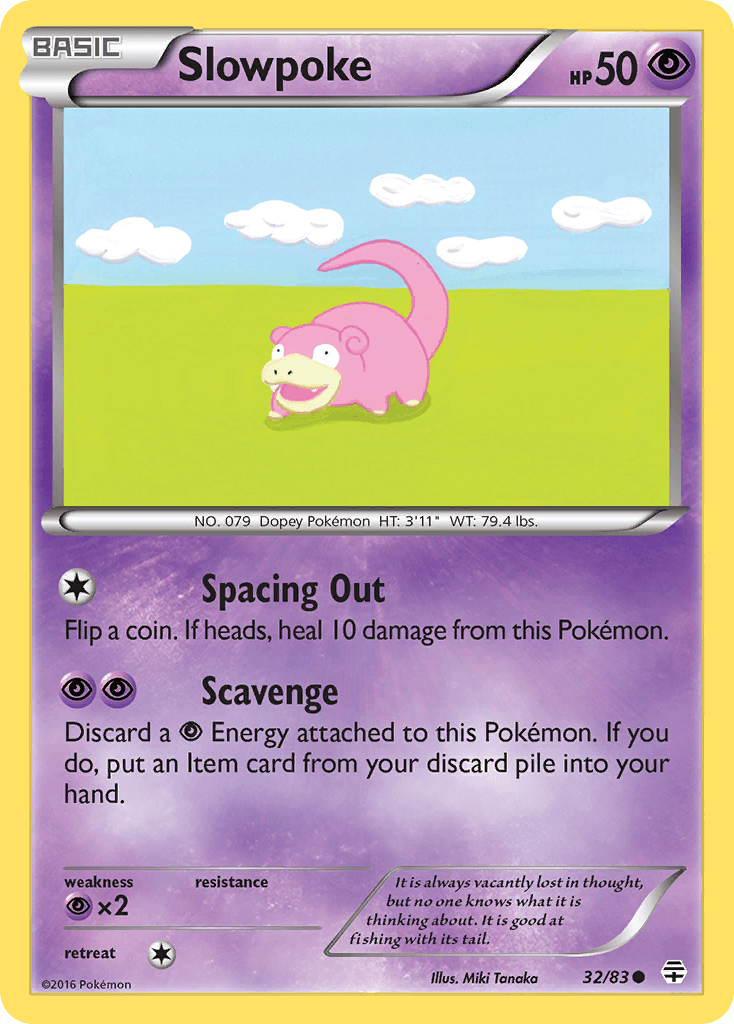 Slowpoke — Generations Pokémon TCG card by Miki Tanaka